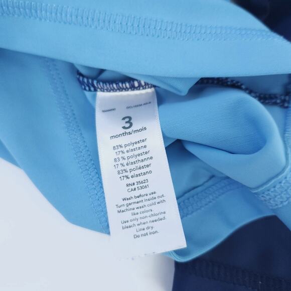 Carters Lot Baby Boy Swim Shorts, Rashguard Size 3 Months Whales, Fish - Picture 2 of 5